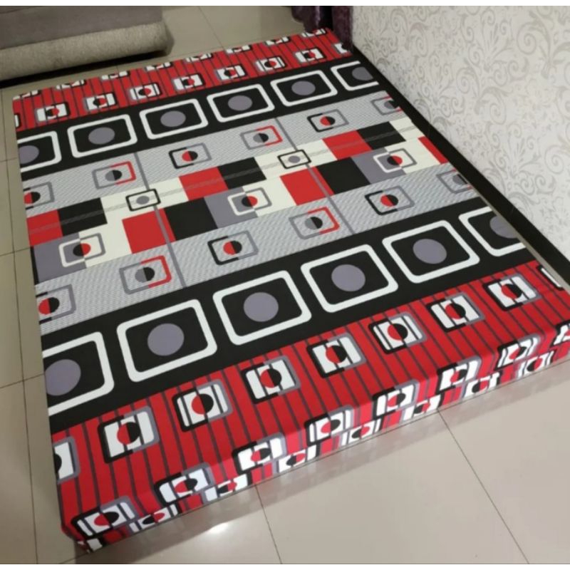 sarung kasur resleng,hanya sarung nya saja.uk P 180x L 80x T 10 cm,..alas bawah pake spanbon hitam