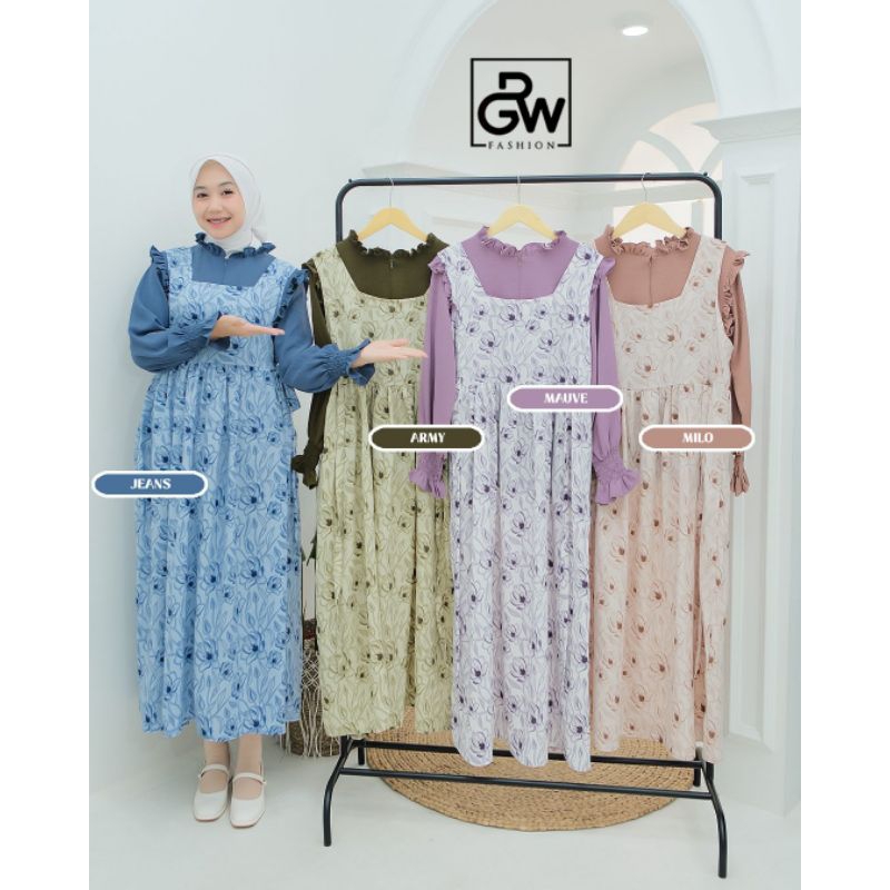 HUMAIRA VOL 2 OVERALL MIDI | LUNA | CHANA  CELANA JUMBO ORI RGW FASHION