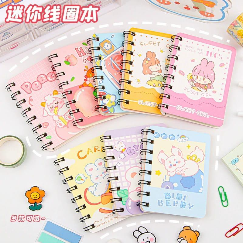 

Note Book Ring Motif/Buku Catatan Ring /Buku Tulis Ring/Memo Kecil A7 Isi 80 Lembar Notebook Mini