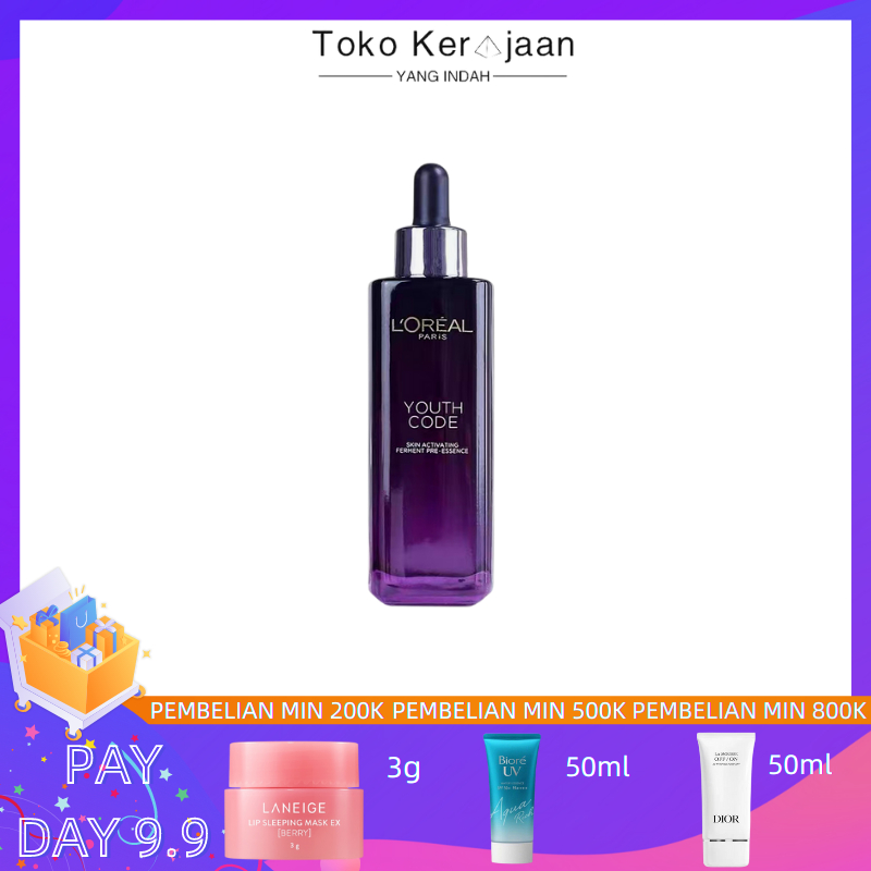 LOreal Youth Code Essence Ferment Pre-Essence 75ml/ Loreal Perawatan Wajah Essence Serum 【Original I