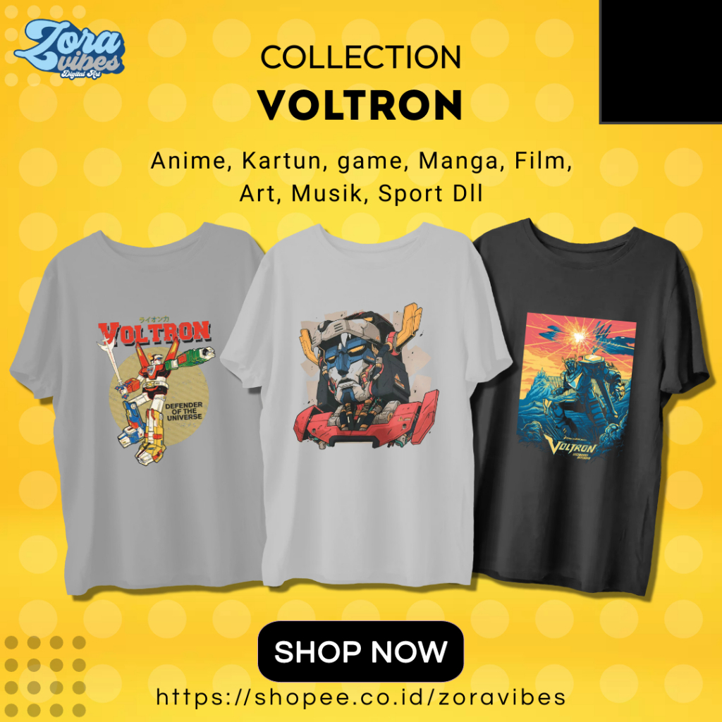 Kaos Dewasa Voltron Retro