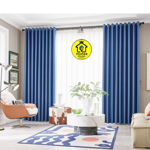 Dijual Gorden EMBOS SMOKERING/Gorden Blackout/Gorden Jendela/Gorden Glossy - #2  Biru Muda L135XT150