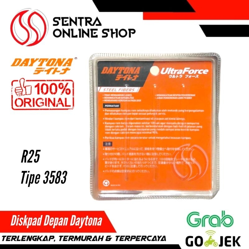 Diskpad kampas cakram rem depan r25 r 25 xmax x max mt25 mt 25 daytona 3853