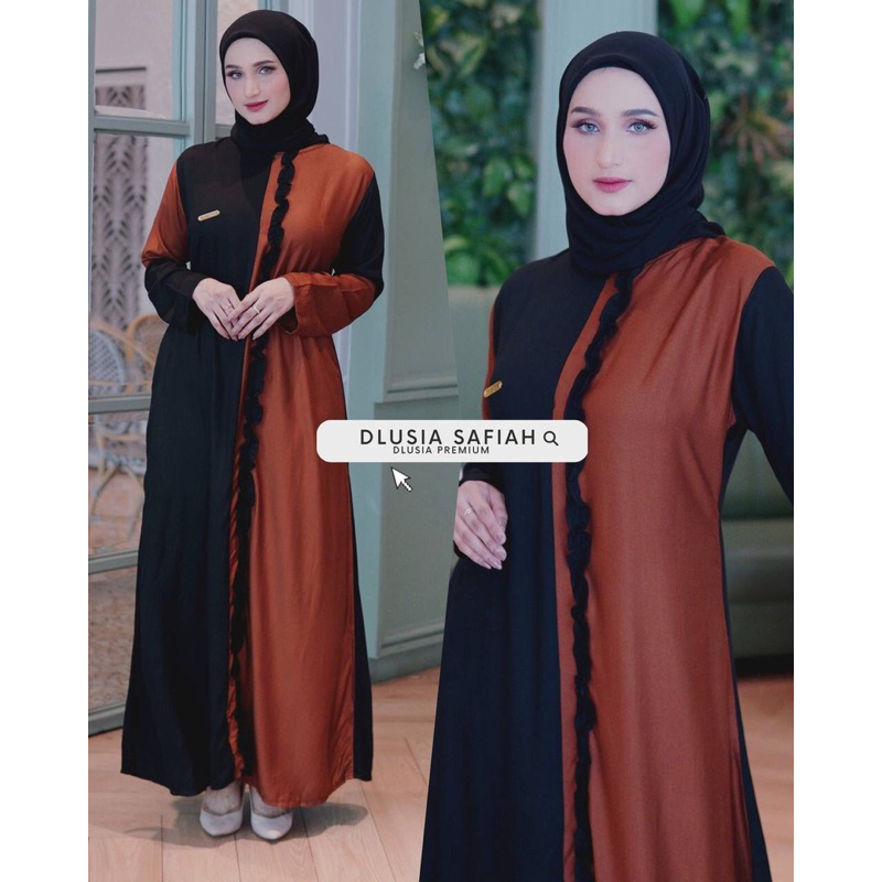 Daster Arab Dlusia SHAFIAH Maxi Dress Premium Gamis Rayon Twill Ori