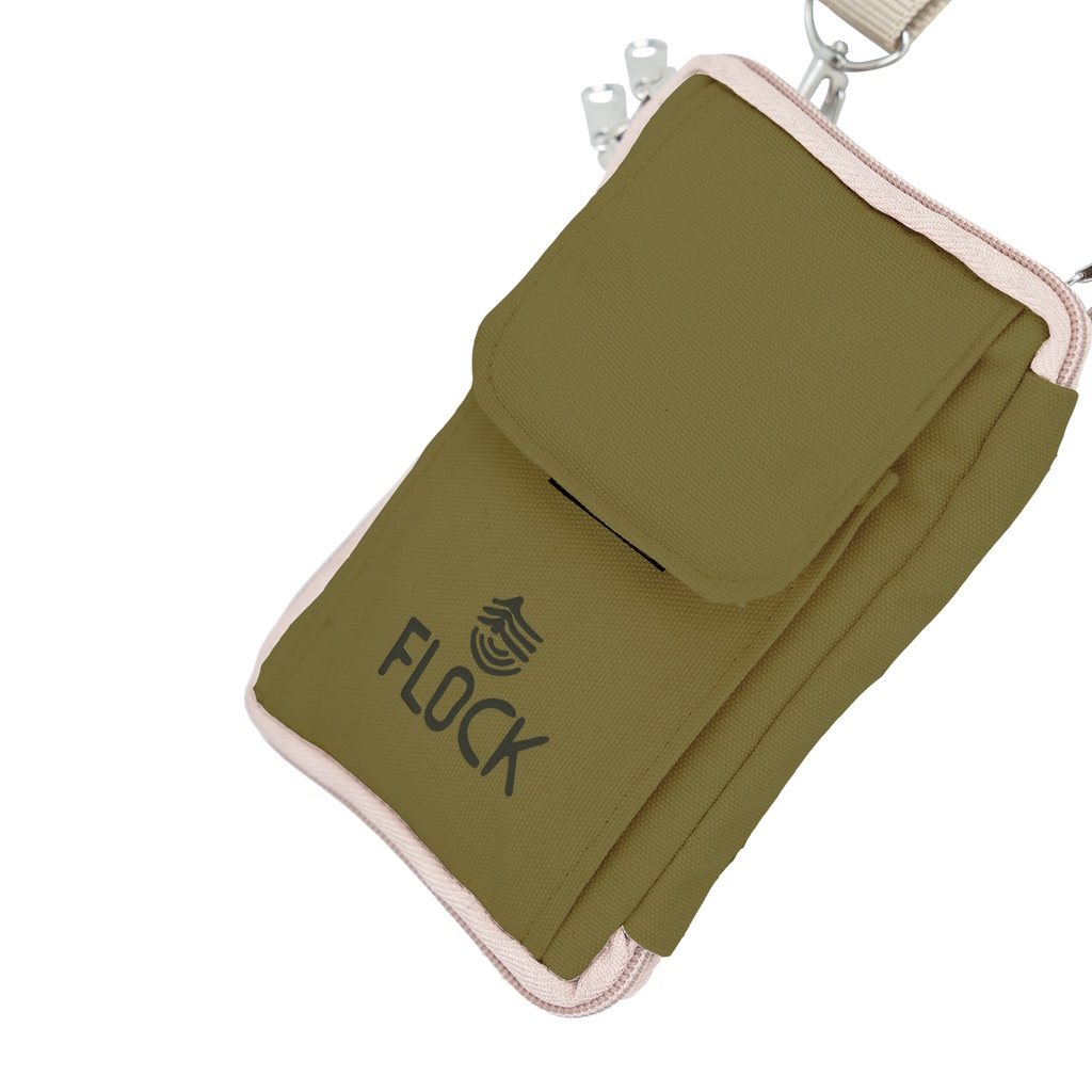 (New Product) FLOCK Sling Phone Bag - Green Clay