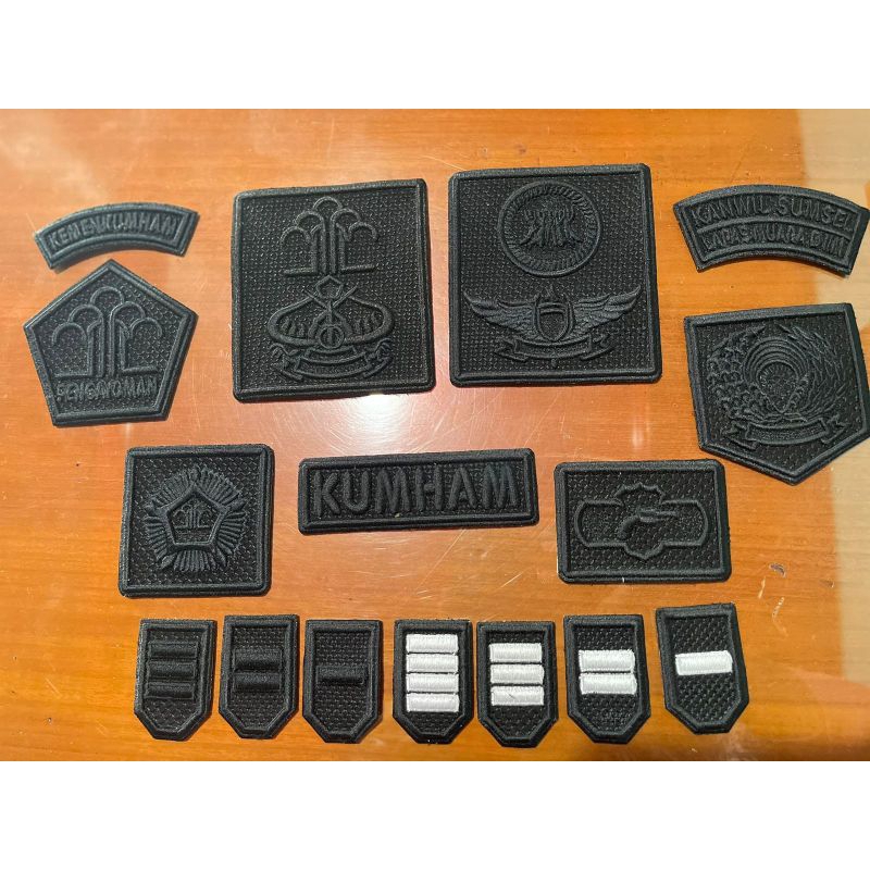 ATRIBUT PDL KEMENKUMHAM TERBARU BORDIR TIMBUL