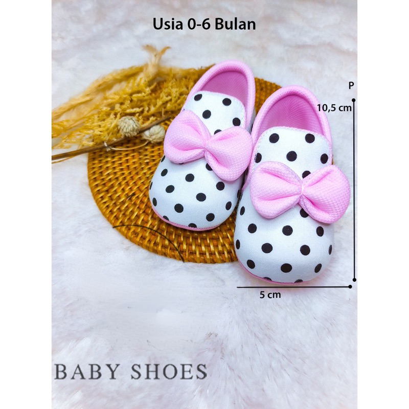 Sepatu Bayi Girls Boys Lucu usia 0-6bln