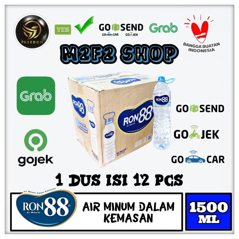 

Air Mineral Ron 88 Besar Botol Pet - 1500 ml Karton (Khusus Bluebird/Gojek/Grab)