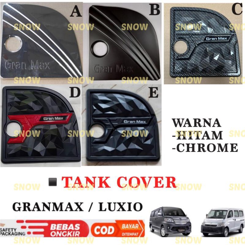 Tank Cover Gran Max Grandmax Granmax Chrome Hitam Carbon