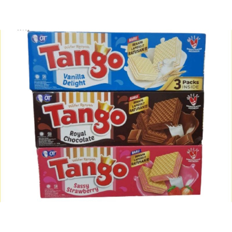 

wafer tango kemasan kotak isi 163 gr