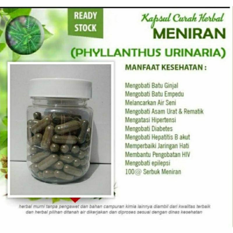 

MENIRAN 100 KAPSUL OBAT HERBAL TERBAIK (PREMIUM QUALITY)