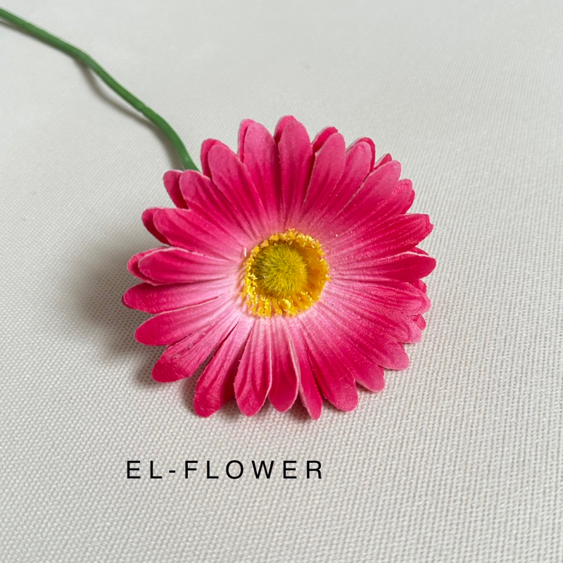 Gerbera tangkai 9cm semi latex bunga artificial dekorasi hantaran seserahan