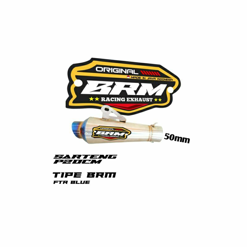 Knalpot slincer BRM MODEL FANTERA CORONG BLUE inlet 50mm