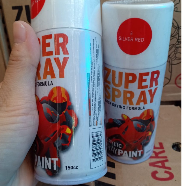 Pilok Pilox Zuper Spray Paint Warna P 6 Silver Red / Merah (150cc/150ml)