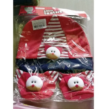 Set Topi Plus Kaos Kaki Salur Boneka Little Toosie Mulai Newborn
