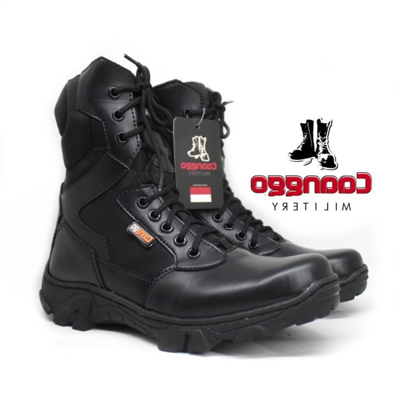 CAANGGO - Sepatu pdl pria terbaru model boots tactical safety new design hitam