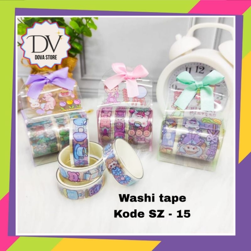 

STICKER BOX MINI WASHI TAPE BENTUK PAPER BAG WARNA RANDOM KODE WASI TAPE SZ - 15