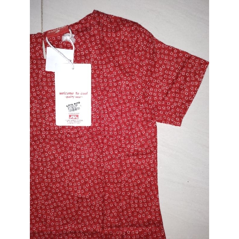 Cool Girl Blus merah l.pendek