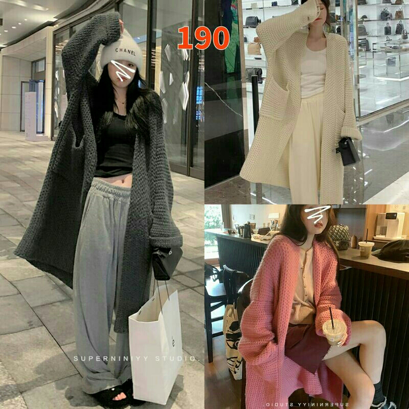 LONG CARDIGAN RAJUT PREMIUM IMPORT 190