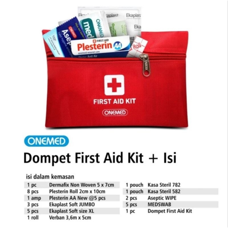 Onemed Dompet P3K First Aid Kit / Plester Luka / Perlengkapan perawatan setelah anak Sunat / Dompet P3K Traveling / Perawatan Setelah Sunat