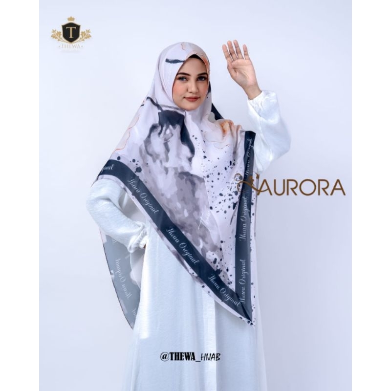 khimar Aurora Printing ori Thewa
