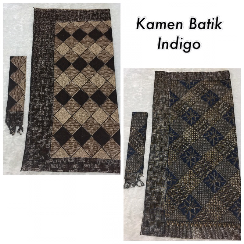 Kamen Batik Indigo Ori / Kamen Batik Indigo Tebal / Kamen Batik