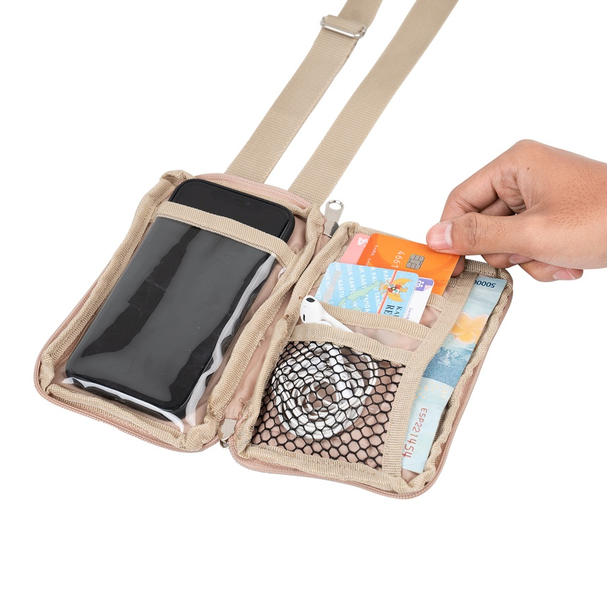 (New Product) FLOCK Sling Phone Bag- Cream