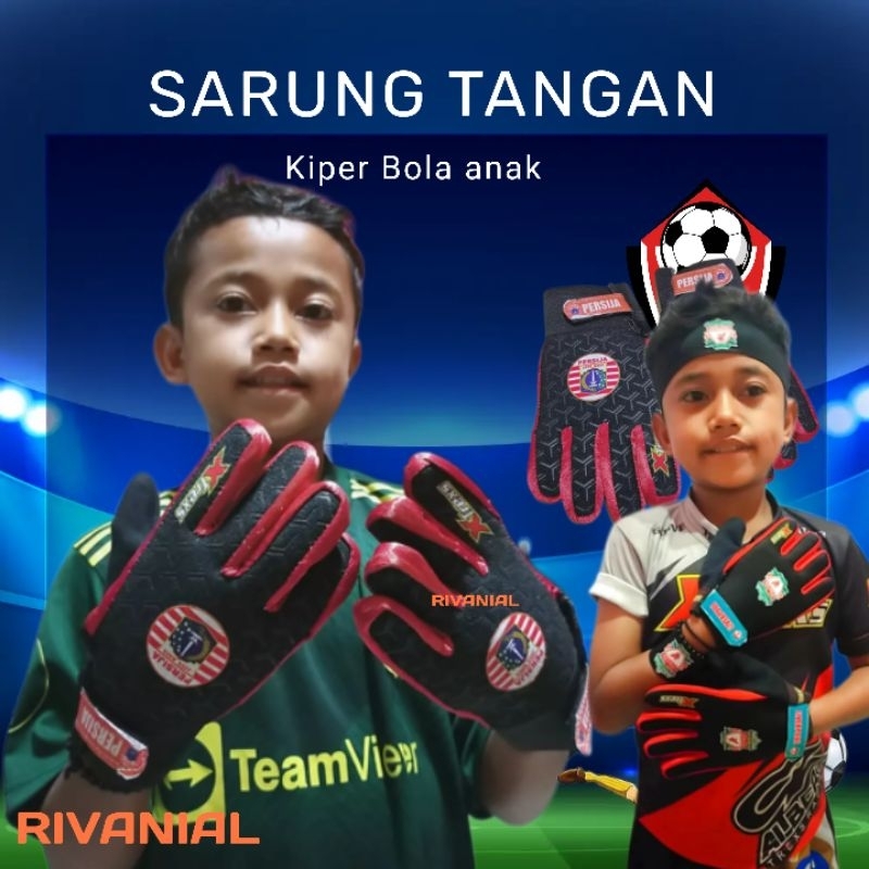 Sarung Tangan Kiper Anak / Sarung Tangan Sepak Bola Futsal Original Garut