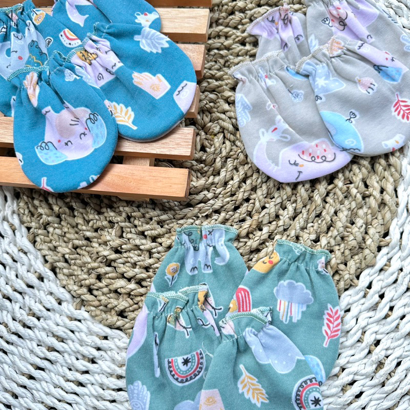 3Pcs Sarung Tangan Sarung Kaki Pelindung tangan bayi sarung kaki bayi sarung tangan bayi sartaki bayi kualitas premium Sarung Tangan Bayi Baru Lahir SNI DNW BABY