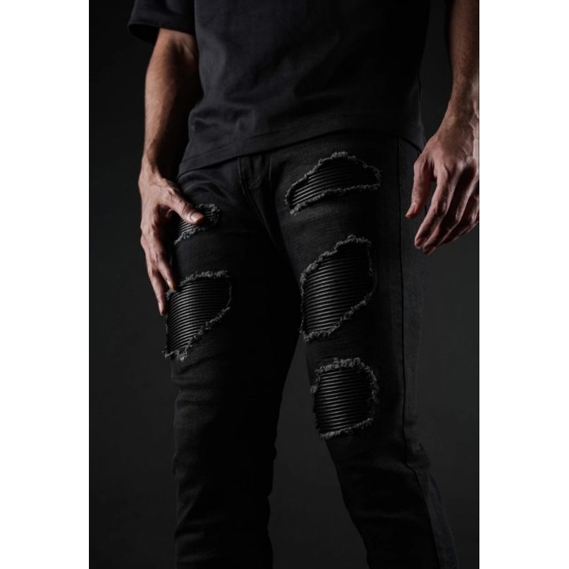 uprise tribal leather biker sise 30
