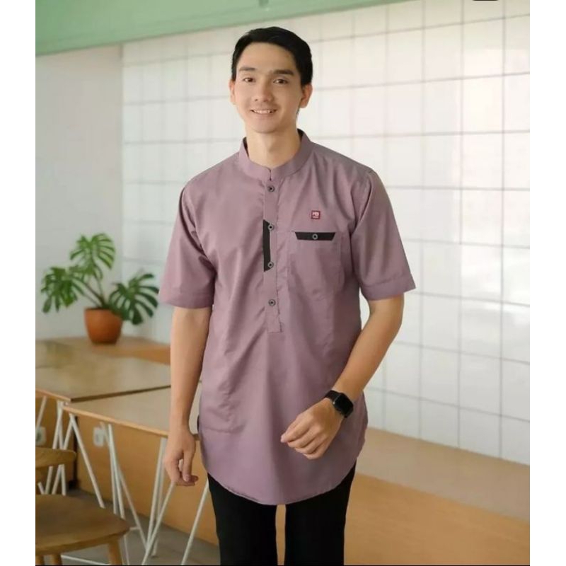 Baju Koko Kurta Ungu Lavender