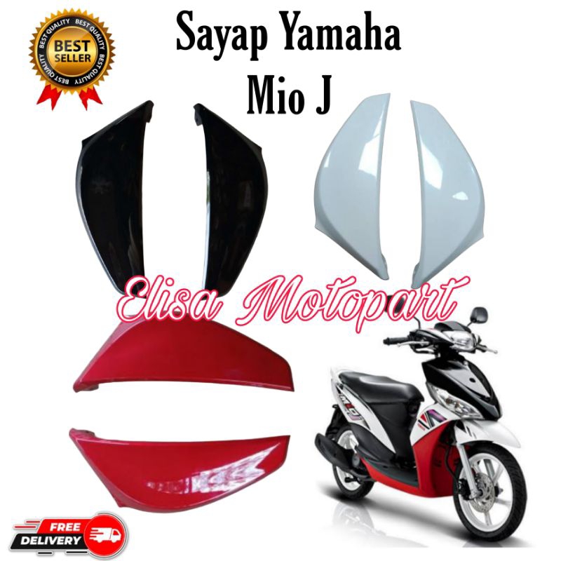 Sirip Sayap Depan Yamaha Mio j / Sayap Mio J / Body Depan Mio J / Sayap Mio J Warna Hitam , Merah , 