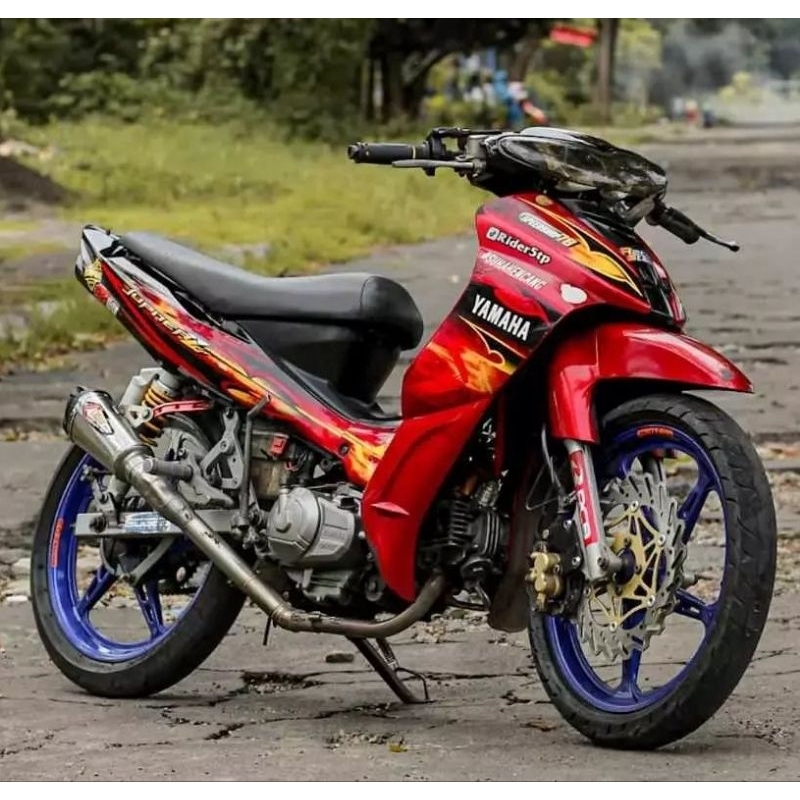 STRIPING STICKER LIS JUPITER Z 2008 2009 JUPITER BURHAN BODY STANDAR ORI BERKUALITAS