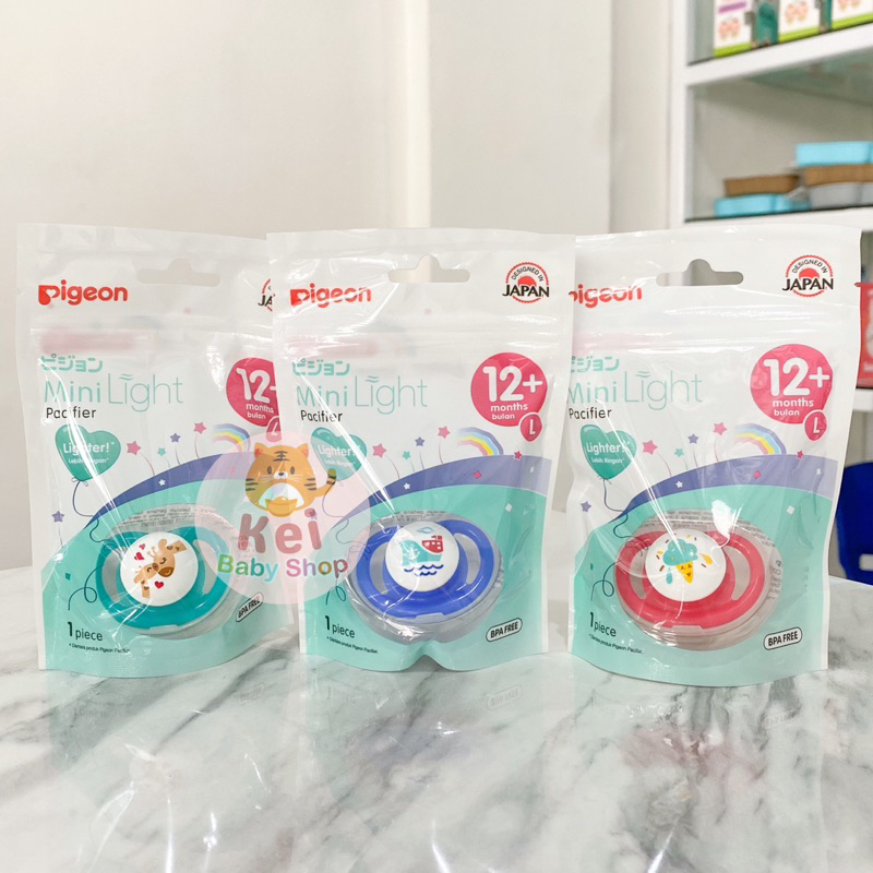 Pigeon Mini Light Pacifier Empeng Dot Pigeon SML 0+ 6+ 12+