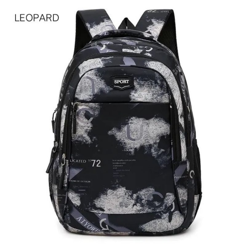 RANSEL BACKPACK SEKOLAH KERJA KAPASITAS BESAR MOTIF ABSTRAK MUAT LAPTOP FREE RAINCOVER