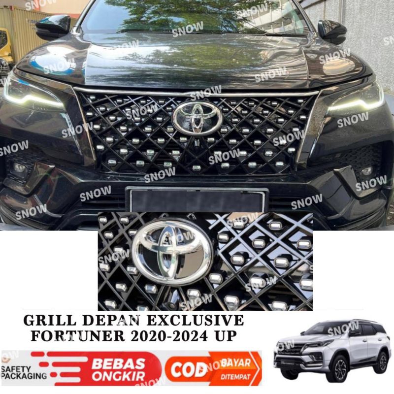 Grill Bumper Depan All New Fortuner 2021 2022 2023 2024 UP GR SPORT Exclusive Hitam