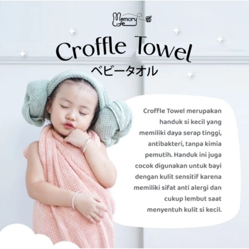 MemoryLife - Croffle Towel / Handuk Bayi / Handuk anak