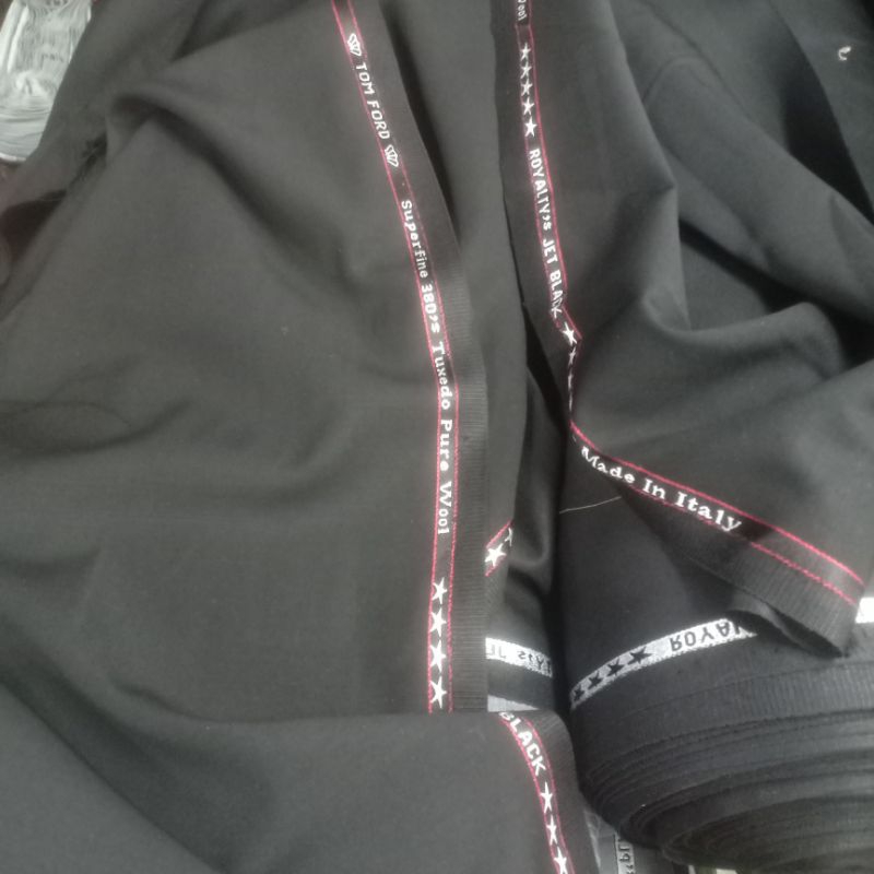BAHAN JAS,SPESIAL HITAM JET BLACK,KAIN WOOL IMPORT,TUXEDO