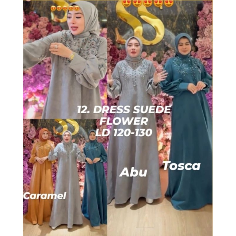 Dress Suede Flower by Shellasaukia