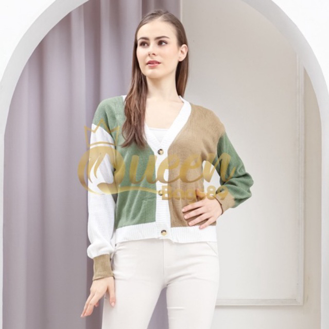 Queenbags89 baju outfit cewek baju atasan wanita baju Rajut Twist Kombinasi