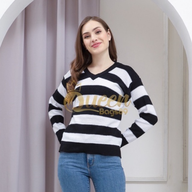 Queenbags89 baju outfit cewek baju atasan wanita baju Rajut Rajut Zetta Knite Sweater