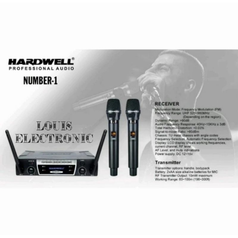 Mic Microphone Wireless HARDWELL NUMBER 1 NUMBER-1 NUMBER1 ORIGINAL