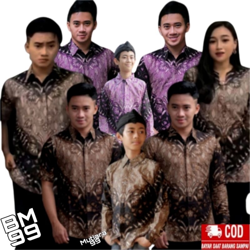 Batik couple pasangan keluarga sarimbit batik modern terbaru motif keris