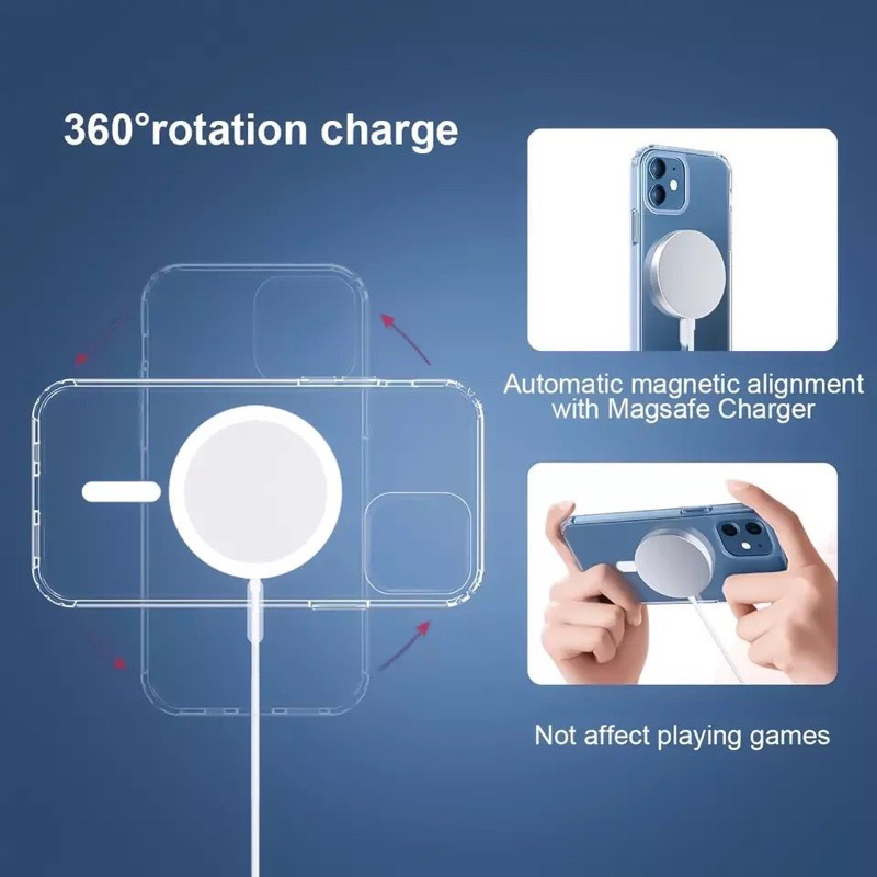 NEW! Magsafe Wireless Case iPhone Magnet Clear Hybrid For iPhone 14 13 12 11 PRO MAX X XR XSMAX