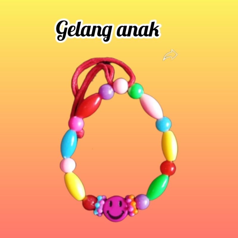 GELANG MANIK-MANIK ANAK WARNA DAN HITAM