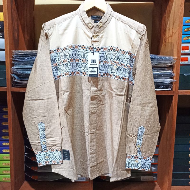 Kemko Erkape Kemeja Koko Pria Lengan Panjang RKPMTF-4.1