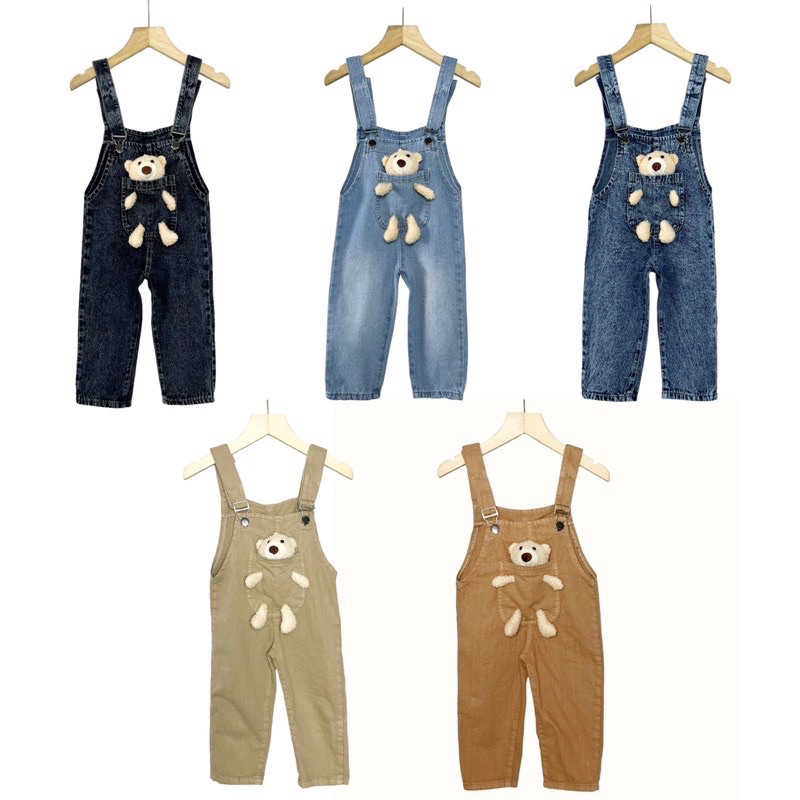 Overall bear - celana overall - overall jeans anak permepuan usia 1-6tahun