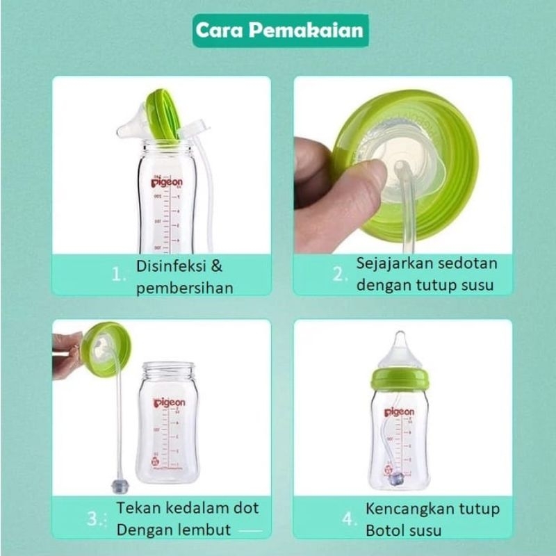 Selang Sedotan Botol Susu Anti Kolik Anti Kembung Slim dan Wideneck