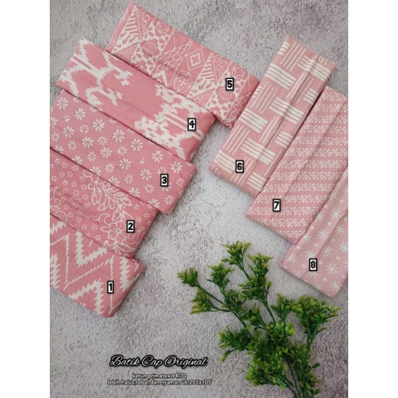 Kain Batik Cap Pink Nude Series
