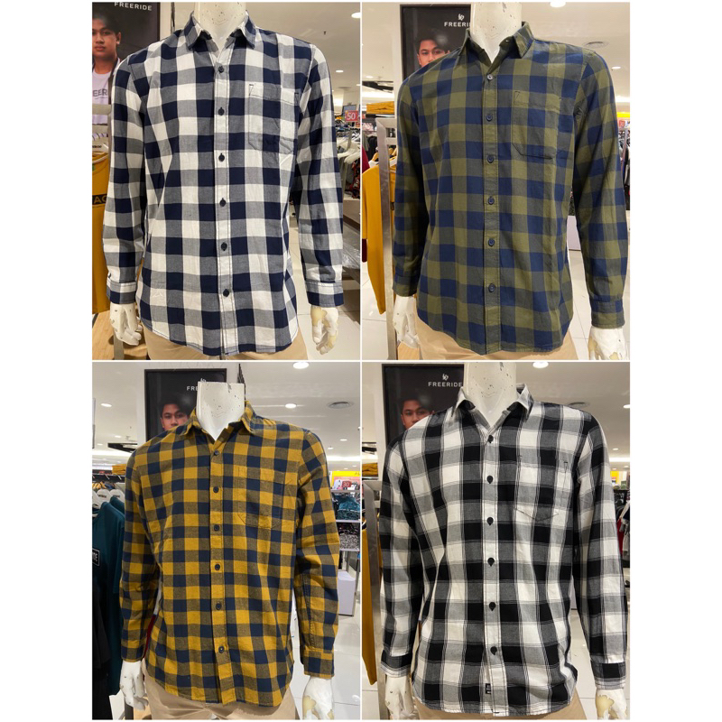 Kemeja Lengan panjang Pria brand Bombboogie Original (S-XL)